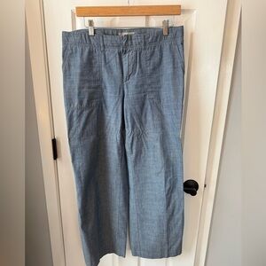 Banana Republic Blue Women's Linen Trousers